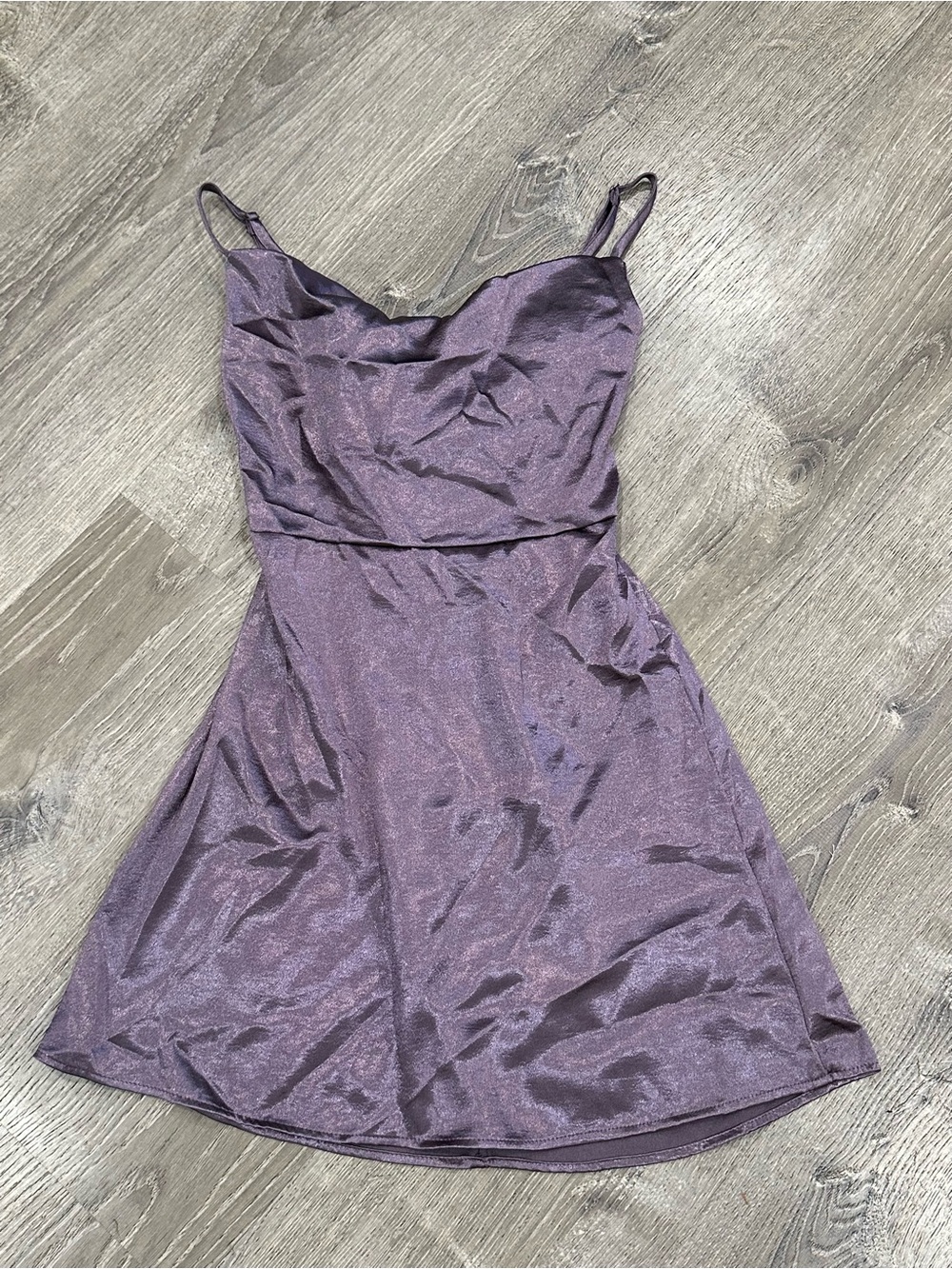 wild fable Shimmery Purple Mini Slip Dress
